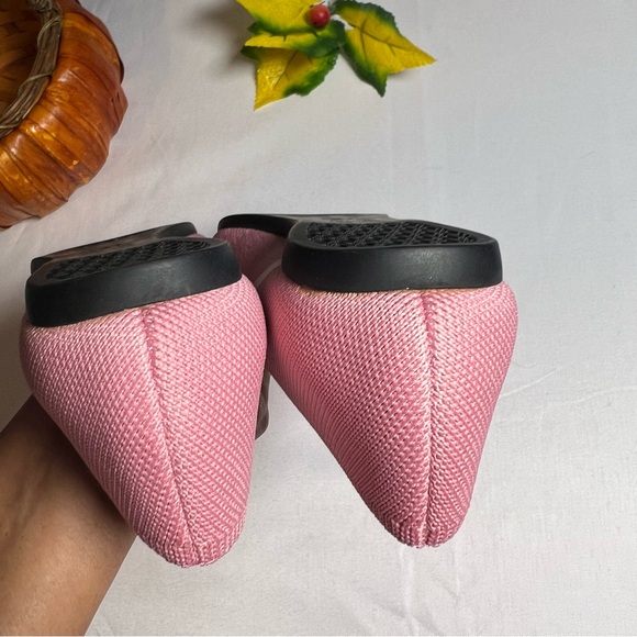 Vivaia Pointed Toe V-Cut Flats Ash Rose Pink Ballet Shoes Size 38.5 - Picture 9 of 11